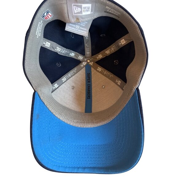 Los Angeles Chargers New Era Stretch Fit Cap Medium/Large Navy & Gray NFL - Picture 5 of 7